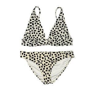 Aerie Women’s M/L Bikini Swimsuit Animal Print Cheeky Plunge